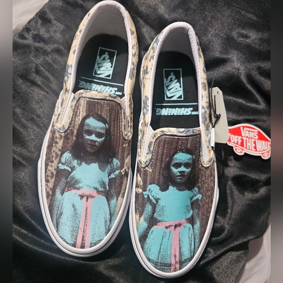 Vans Women Slip-On Shoes - Blue and Pink - Picture 1 of 4